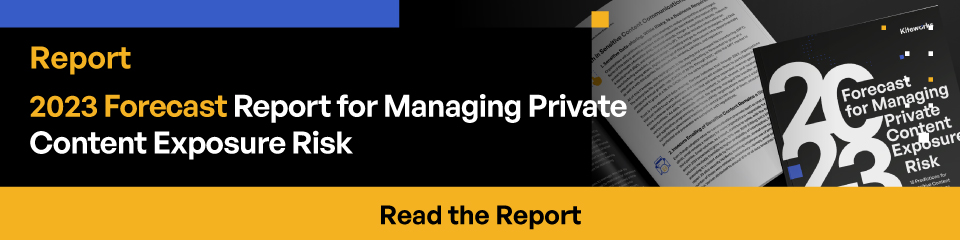Report 2023 Forecast Report Managing Private Content Exposure Risk